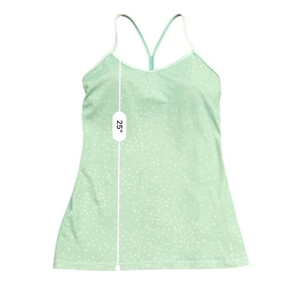Lululemon Power Y Tank Luon Light Petit Dot Fresh Tea Size 4 - Picture 7 of 11